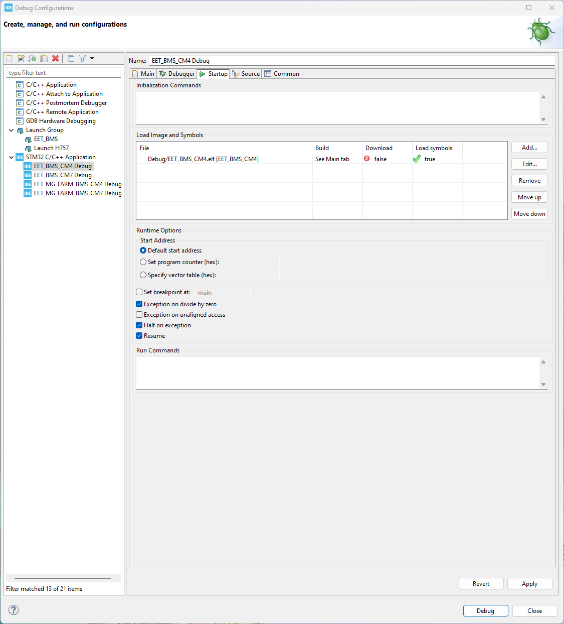 Debug CM4 Startup