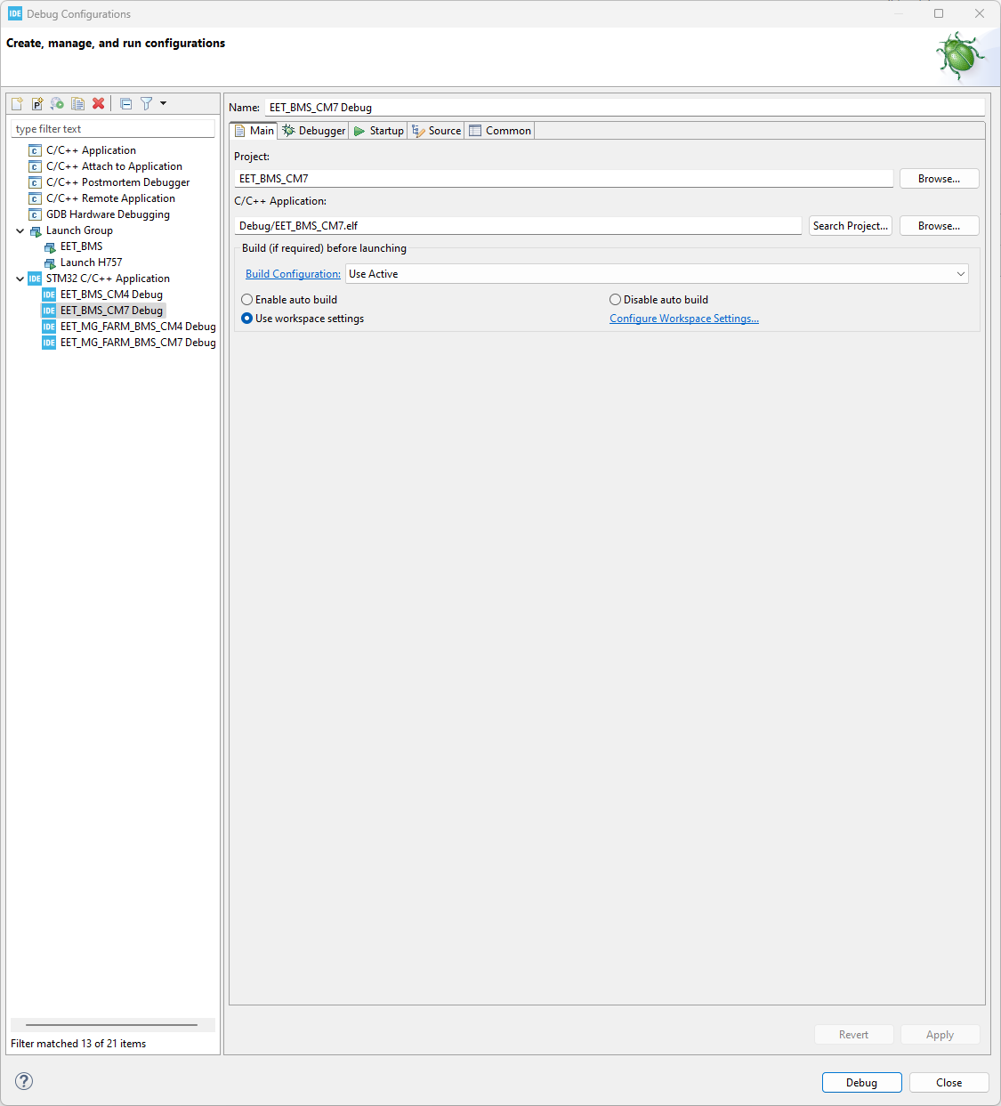 Debug CM7 Main